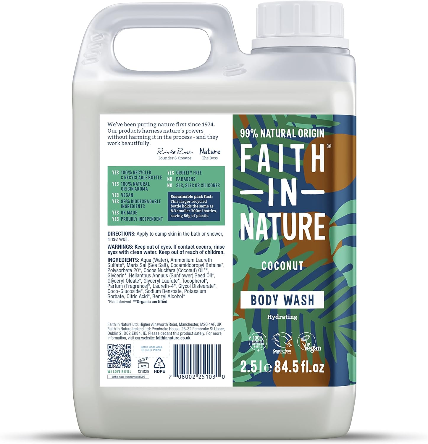 3. Faith in Nature Coconut Body Wash